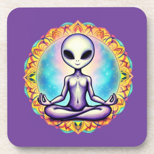 Galaktische Meditation Getränkeuntersetzer (Vorderseite)