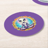 Galaktische Meditation Runder Pappuntersetzer (Angewinkelt)