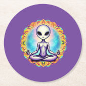 Galaktische Meditation Runder Pappuntersetzer (Vorderseite)