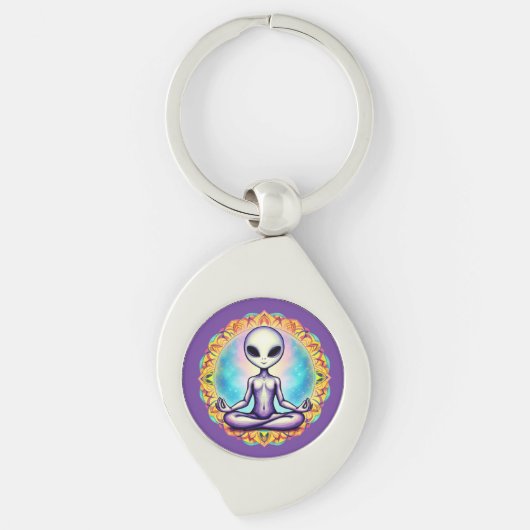 Galaktische Meditation Schlüsselanhänger (Vorderseite)