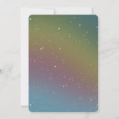 Galaktische Mute-Rainbow-Hochzeit Einladung (Rückseite)