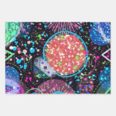Galaktische Nachbarschaft: Abstrakte Kunst  Geschenkpapier Set (Vorderseite)