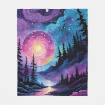 Galaktische Nacht: verzauberter Wald