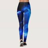 Galaktische Oase: Blauer Nebel Stellar Landschaft Leggings (Rückseite)