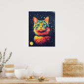 Galaktische Paws Poster (Küche)