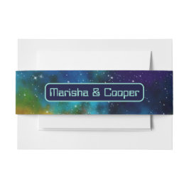 Galaktische SCI-Fi-Hochzeit Einladungsbanderole