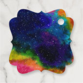 Galaktische SCI-Fi-Hochzeit Geschenkanhänger (Rückseite)