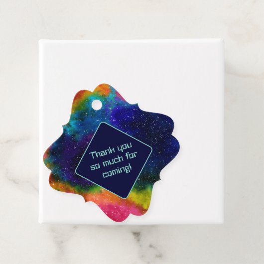 Galaktische SCI-Fi-Hochzeit Geschenkanhänger (Beispiel)