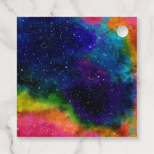 Galaktische SCI-Fi-Hochzeit Geschenkanhänger (Rückseite)