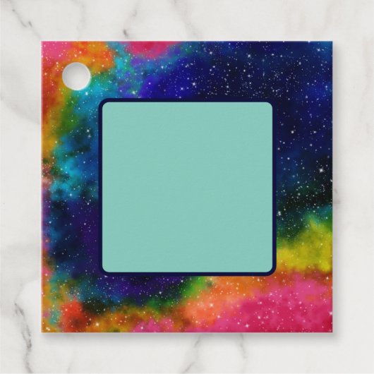 Galaktische SCI-Fi-Hochzeit Geschenkanhänger (Vorderseite)