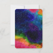 Galaktische SCI-Fi-Hochzeit RSVP Karte (Rückseite)