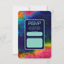 Galaktische SCI-Fi-Hochzeit RSVP Karte