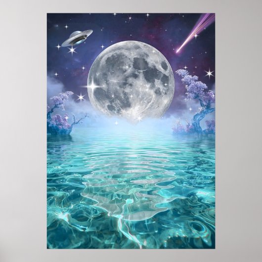 Galaktische Spiegelung Poster (Vorne)
