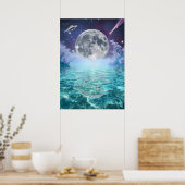 Galaktische Spiegelung Poster (Küche)