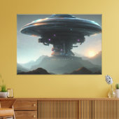 Galaktische Ufo Canvas Print Leinwanddruck (Insitu (Wohnzimmer))