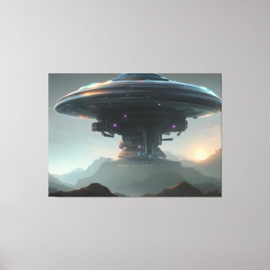 Galaktische Ufo Canvas Print Leinwanddruck (Vorderseite)