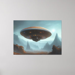 Galaktische Ufo Canvas Print Leinwanddruck