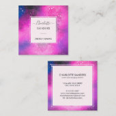 Galaktische Universum-Energieheilung Quadratische Visitenkarte (Vorne/Hinten)