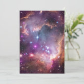 Galaktische Weltraumforschung Lila Einladung (Stehend Vorderseite)