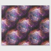 Galaktische Weltraumtechnik Lila Geschenkpapier (Flach)
