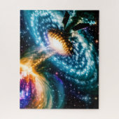 Galaktische zerbrochene räumliche Raumwelt im Orbi Puzzle (Vertikal)