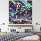 „Galaktischer Beagle: Kosmischer Lauf“ Leinwanddruck (Insitu (Schlafzimmer))