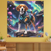 „Galaktischer Beagle: Kosmischer Lauf“ Leinwanddruck (Insitu (Wohnzimmer))