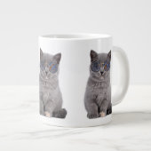 Galaktischer Blick auf die Stellar Kitty in Sonnen Jumbo-Tasse (Vorderseite Rechts)