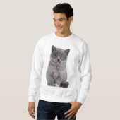 Galaktischer Blick auf die Stellar Kitty in Sonnen Sweatshirt (Vorne ganz)