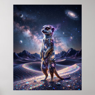 Galaktischer Erdmännchen-Wachposten Sternendünen Poster