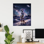 Galaktischer Erdmännchen-Wachposten Sternendünen Poster (Heimbüro)
