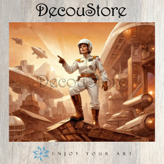 Galaktischer Explorer-Decoupage Seidenpapier