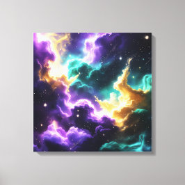 Galaktischer Farbsturm Leinwanddruck