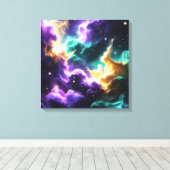 Galaktischer Farbsturm Leinwanddruck (Insitu (Holzboden))