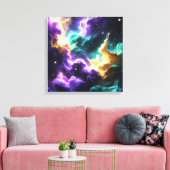 Galaktischer Farbsturm Leinwanddruck (Insitu (Wohnzimmer))