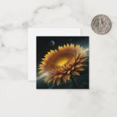 Galaktischer Garten: Surreale Sonnenblumen Kunst,  Mitteilungskarte (Vorderseite/Rückseite Beispiel)