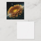 Galaktischer Garten: Surreale Sonnenblumen Kunst,  Mitteilungskarte (Vorne/Hinten)