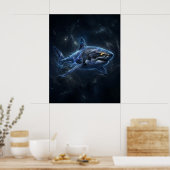 Galaktischer Haifisch Stern Abgrund Poster (Küche)