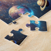 Galaktischer Kompass Himmelsgestirntes Design Puzzle (Seite)