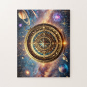 Galaktischer Kompass Himmelsgestirntes Design Puzzle (Vertikal)