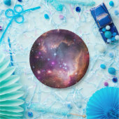 Galaktischer Lila Nebulae im Weltraum Pappteller (Party)