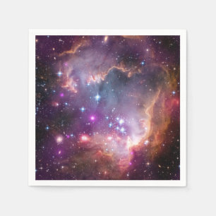Galaktischer Lila Nebulae im Weltraum Serviette