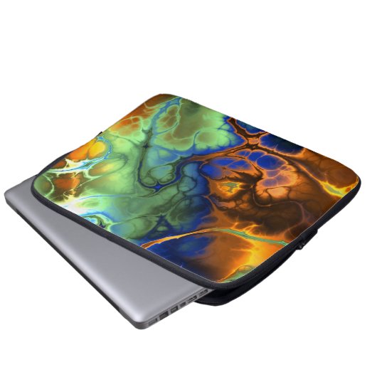 Galaktischer Marmor Laptopschutzhülle (Vorne Knopf)