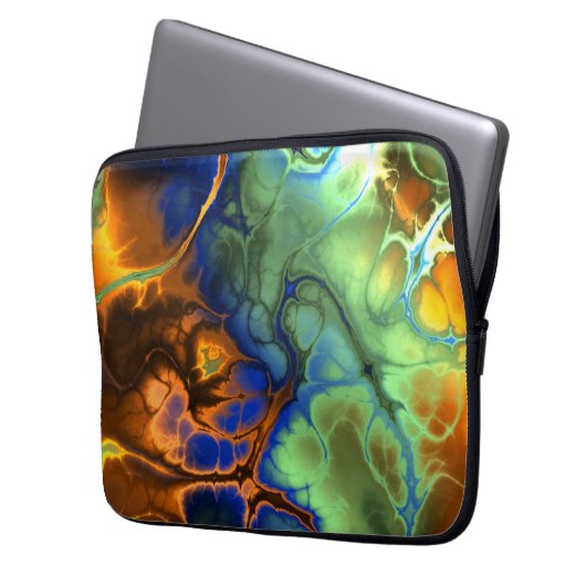 Galaktischer Marmor Laptopschutzhülle (Vorderseite Links)