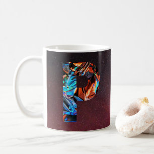 Galaktischer Prisma Initial P Becher Kaffeetasse