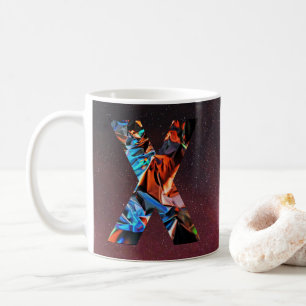 Galaktischer Prisma Initial X Becher Kaffeetasse