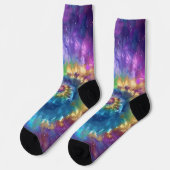 Galaktischer Swirl - kosmische Krawatte Dye Socken (Linkes Detail)