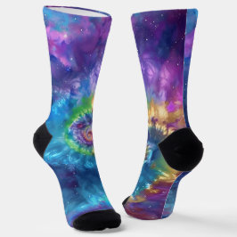 Galaktischer Swirl - kosmische Krawatte Dye Socken
