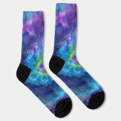 Galaktischer Swirl - kosmische Krawatte Dye Socken (Rechts)