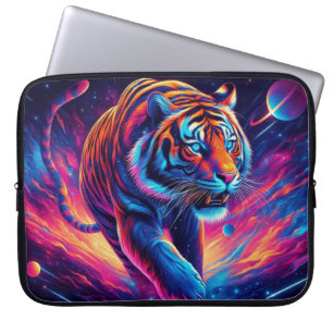 Galaktischer Tiger, Augen fangende Neontiere Laptopschutzhülle